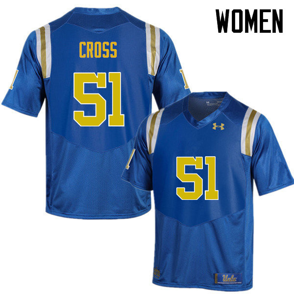 Women #51 Randy Cross UCLA Bruins Under Armour College Football Jerseys Sale-Blue